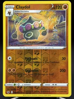 2020 Pokemon Claydol 103/202 Sword & Shield Reverse Holo Tomokazu Komiya Art - Image 1