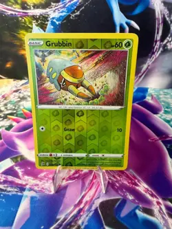 GRUBBIN 016/192 REBEL CLASH Reverse Holo Common Pokemon - Image 1