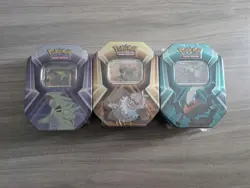 Pokemon TCG Tyranitar, Slaking, Dark Rai Tin Lot 3 Tins Sealed English - Image 1