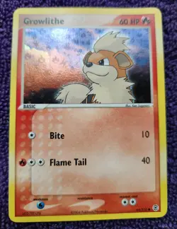 Growlithe 64/112 FireRed & LeafGreen Reverse Holo Pokemon *NICE* - Image 1