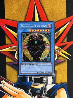 PP01-EN001 Magician Of Black Chaos Secret Rare UNL Edition LP Yugioh - Image 1