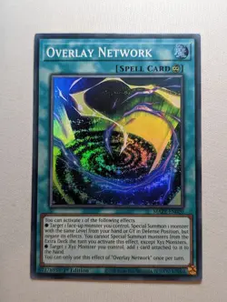 YUGIOH MAZE-EN020 Overlay Network Super Rare 1st Edition NM - Image 1