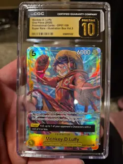 2025 One Piece Monkey D. Luffy OP07-109 Illustration Box Vol. 3 CGC 10 Pristine - Image 1