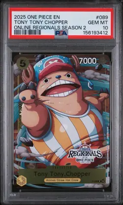 PSA 10 Tony Tony Chopper 2025 One Piece S2 Offline Regional Promo #089 P-089 💎 - Image 1