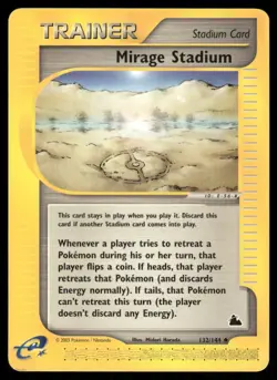 Pokemon Cards Mirage Stadium 132/144 Skyridge Uncommon NM - Image 1