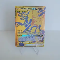 MINT Pokemon TCG Black Star Promo Pikachu Zekrom Tag Team Gold GX SM248 Card - Image 2