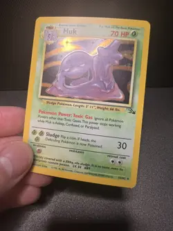 Pokemon TCG Muk Fossil 13 Holo Unlimited Holo Rare WOTC Vintage LP - Image 3