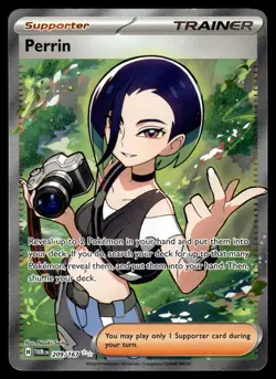 Perrin 209/167 Ultra Rare Twilight Masquerade Pokemon Holo Near Mint - Image 1