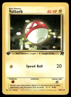 Voltorb 69/82 Common Team Rocket Pokemon 1st Edition Lightly Played - Image 1