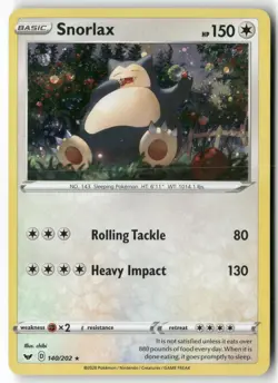Snorlax (Cosmos Holo) 140/202 Holo Promo Blister Exclusives Pokemon Near Mint - Image 1