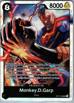 Monkey D Garp OP11-095 SR - One Piece Card Game - NM - Image 1
