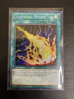 Konami Yu-Gi-Oh! Lightning Storm MAMA-EN089 Secret Pharaoh’s Rare 1st Ed - Image 1