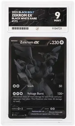 Zekrom EX 172/086 Black Bolt Black White Rare Ace 9 - Image 3