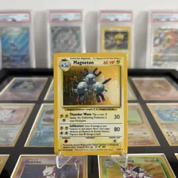 Magneton 9/102 Base Set Holo Rare 1999 Vintage Pokemon Card - Image 2