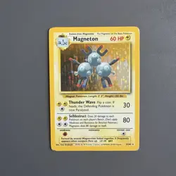 Magneton 9/102 Base Set Holo Rare 1999 Vintage Pokemon Card - Image 4