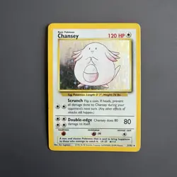 Chansey 3/102 Base Set Holo Rare 1999 Vintage Pokemon Card - Image 4