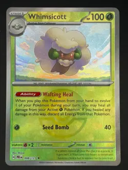 WHIMSICOTT (POKE BALL PATTERN) 008/131 HOLO PRISMATIC EVOLUTIONS POKEMON NM/M - Image 1