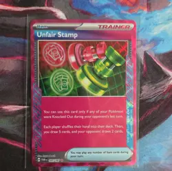 The Pokemon Company Pokemon TCG Unfair Stamp 165/167 SV06 Reverse Holo EN - Image 1