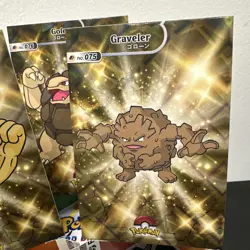 Pokemon Database Shiny Set Geodude Graveler Golem Shiny Sparkle Holo Set Of 3 - Image 3