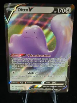 Ditto V 050/072 Holo V Rare Shining Fates Pokemon - Image 1