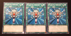 Yu-Gi-Oh! 3x Monster Reborn, LED7-EN012, Common, 1. Edition, Englisch, Near Mint - Image 1