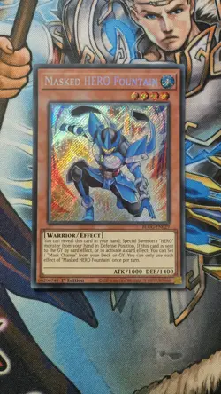 Yu-Gi-Oh! Masked HERO Fountain BLGG-EN029 Secret Rare NM-M - Image 1
