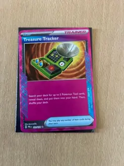 Treasure Tracker 131/131 Holo Pokemon TCG Card Prismatic Evolutions NEAR MINT - Image 1