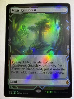 MTG Zendikar Rising Expeditions Misty Rainforest Foil Card - Image 2
