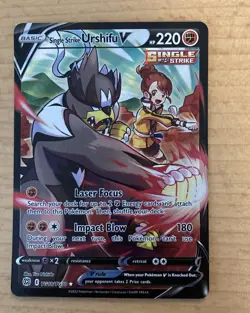 Pokemon Card TCG Single Strike Urshifu V TG18/TG30 Brilliant Stars Ultra Rare NM - Image 1