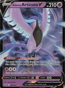 Galarian Articuno V 058/198 Holo V Rare Chilling Reign Pokemon Lightly Played - Image 1