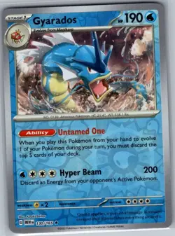 Gyarados 130/165 Reverse Holo SV: Scarlet & Violet 151 - Pokemon Card - NM - Image 1