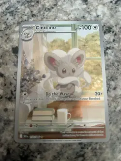2025 Pokemon SV Black Bolt Cinccino Illustration Rare #153/086 - Image 1