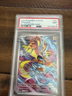 2024 Pokemon Stellar Crown Zeraora #151 Illustration Rare 151/142 PSA 9 Mint - Image 1