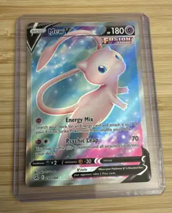 Pokemon TCG Fusion Strike Mew V Ultra Rare 250/264 - Near Mint - Image 1