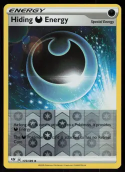 Hiding Darkness Energy 175/189 Uncommon Darkness Ablaze Pokemon Reverse Holo LP - Image 1