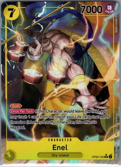 Enel OP05-100 SR Alt Alternate Art - One Piece Card Game - NM - Image 1