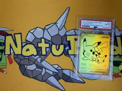 Pokemon Pikachu V Full GOLD Holo Promo SWSH PSA 8 Ultra Premium Collection - Image 3