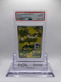 2023 Pokemon Obsidian Flames Pidgey Illustration Rare 207/197 - PSA 10 GEM MINT - Image 1