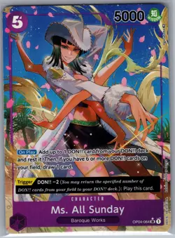 Ms. All Sunday OP04-064 SR Alt Alternate Art - One Piece Card Game - NM - Image 1