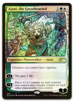 Ajani, the Greathearted (Stained Glass) #520 (Foil) LP Secret Lair Drop - Image 1
