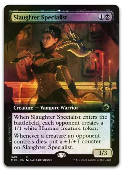 Slaughter Specialist (Extended Art) #349 (Foil) (NM) Midnight Hunt MID Magic MTG - Image 1