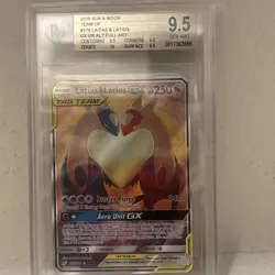 2019 Pokemon Sun & Moon Team Up #170 Latias & Latios Gx Alt Full Art BGS 9.5 - Image 4