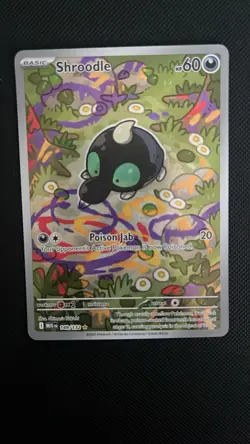 Pokemon TCG Mega Evolution Shroodle Card 149/132 Illustration Rare, English, NM - Image 1