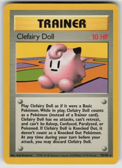 Clefairy Doll 70/102 Rare Base Set Unlimited Pokemon Near Mint - Image 1