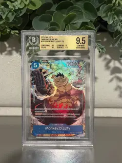 2025 ONE PIECE OP13-CARRYING ON HIS WILL TREASURE RARE MONKEY D. LUFFY BGS 9.5 - Image 1