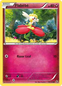 Flabebe 63/106 Common | Flashfire | Pokemon Card - Image 1