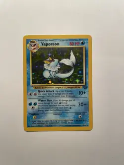 Vaporeon 12/64 Holo Jungle Unlimited Pokemon Card 1999 - Image 1