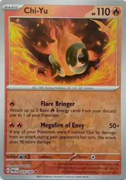 029/182 CHI-YU REVERSE HOLO PARADOX RIFT POKEMON CARD - Image 1