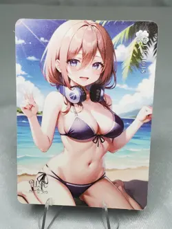 Miku Nakano Quintuplets Goddess Story ACG Waifu Matte Quin Girl Anime UR Card - Image 1