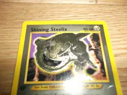 Shining Steelix 112/105 Holo Pokemon Card 1st Edition Neo Destiny Genuine - Image 2